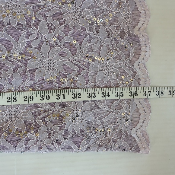 Tiana B. NY Lace Overlay Floral Sequin Embellished Lined Dress 4P Lavender USA - Picture 14 of 14
